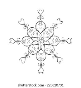 Design elements. Snowflakes. Vector illustration_