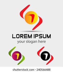 Design elements with spiral movement 
