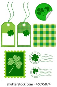 Design elements for St. Patrick's Day. Seamless pattern included.