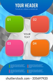 Design elements style background business presentation template. Vector illustration EPS 10 for technology info graphics, number banners, website page layout, report firm, ect.