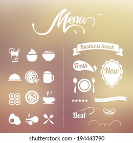 design elements for the summer menu 