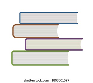Design elements symbol for book crossing & school center. Colors sign books. Vector illustration eps 10. Can be used for cover page brochure education office, schooling company, College, library