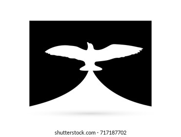 Design elements symbol Dove of peace. Peace concept. Monochrome Editable sign Free Flying bird. Vector illustration eps 10 simple icon for presentation, training, web,
 creative template, logo.