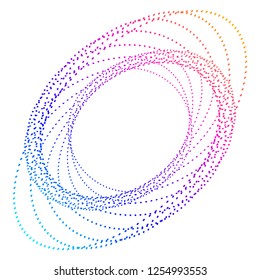 Design elements symbol Editable color halftone icon dot circle pattern on white background. Vector illustration eps 10 frame with black random dots. Round border Icon using halftone circle dots textu