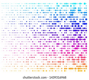 Design elements symbol Editable color halftone dot circle pattern on white background rainbow random dots. Geometric halftone gradients. Vector illustration EPS 10 for business card layout, report