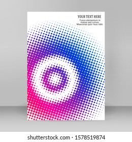 Design elements symbol Editable color halftone frame dot circle pattern on white background. Vector illustration eps 10 frame with black random dots. Round border Icon using halftone circle dots textu