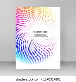 Design elements symbol Editable color halftone frame dot circle pattern swirl on white background. Vector illustration eps 10 frame with colors random dots. Round border Icon using halftone circle dot