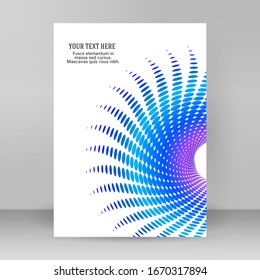 Symbol für Design-Elemente Bearbeitbare Farbe Halftonrahmen Punkt Kreis Muster wirbeln auf weißem Hintergrund. Vektorillustration-Abbildung eps10 Rahmen mit Farben Zufallspunkte. Rundgrenzsymbol mit halftonem Kreis-Punkt