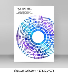 Design Elements Symbol Editable Color Halftone Frame Circle Pattern On White Background. Vector Illustration Eps 10 Frame With Rainbow Random Gradient. Round Border Icon Using Halftone Circle Dots