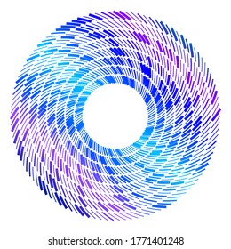 Design elements symbol Editable color halftone frame circle pattern on white background. Vector illustration eps 10 frame with rainbow random gradient. Round border Icon using halftone circle dots