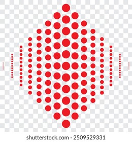Design elements symbol Editable color halftone frame dot circle pattern swirl on white background. Vector illustration  frame with black random dots. Round border Icon using halftone circle dots.EPS10