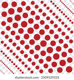 Design elements symbol Editable color halftone frame dot circle pattern swirl on white background. Vector illustration  frame with black random dots. Round border Icon using halftone circle dots.EPS10