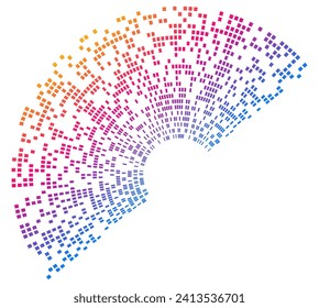 Design elements symbol Editable halftone frame dot circle pattern on white background. Vector illustration eps 10 frame with black random dots. Round border Icon using halftone circle dots texture