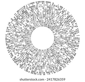 Design elements symbol Editable halftone frame dot circle pattern on white background. Vector illustration eps 10 frame with black random dots. Round border Icon using halftone circle dots texture