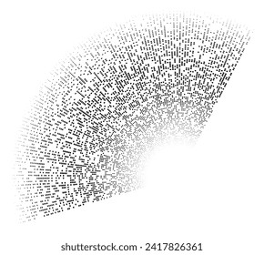 Design elements symbol Editable halftone frame dot circle pattern on white background. Vector illustration eps 10 frame with black random dots. Round border Icon using halftone circle dots texture