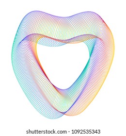 Design elements symbol Editable icon - silhouette heart, isolated on white background. Lines different thicknesses from outline style Vector illustration eps 10 created using Blend Tool