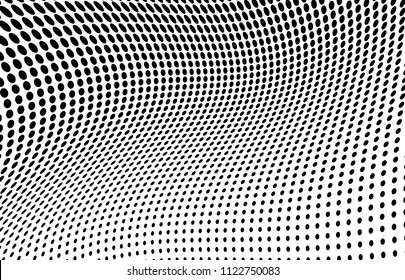 Design elements symbol Editable icon - Halftone circles, halftone dot pattern on white background. Vector illustration eps 10 frame with black abstract random dots for technology, cosmetic.