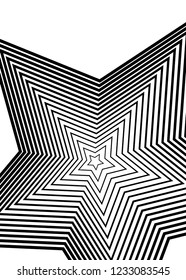 Design elements symbol Editable icon - silhouette star, isolated on white background. Lines different thicknesses from thin to thick outline style Vector illustration eps 10 created using Blend Tool