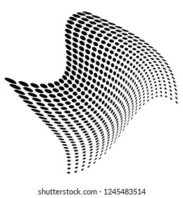 Design elements symbol Editable icon - Halftone circles, halftone dot pattern on white background. Vector illustration eps 10 frame with black abstract random dots for technology, cosmetic.