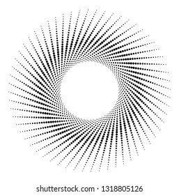 Design elements symbol Editable icon Halftone dot square pattern on white background. Vector illustration eps 10 frame with black random dots. Round border Icon using halftone circle dots texture