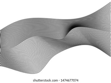 Design elements symbol Editable icon - Halftone circles, halftone dot pattern on white background. Vector illustration eps 10 frame with black abstract random dots for technology, cosmetic.