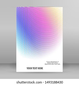 Design elements symbol Editable icon Halftone circle dot pattern colors on white background. Vector illustration eps 10 frame with random dots, Data graphic form for booklet layout page, newsletters