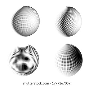 Design elements symbol Editable icon - Halftone circles, halftone dot pattern on white background. Vector illustration eps 10 frame with black abstract random dots for technology, electronic