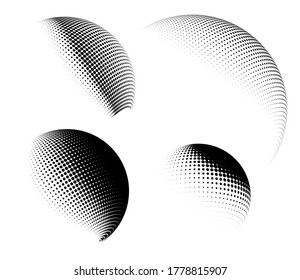 Design elements symbol Editable icon - Halftone circles, halftone dot pattern on white background. Vector illustration eps 10 frame with black abstract random dots for technology, electronic