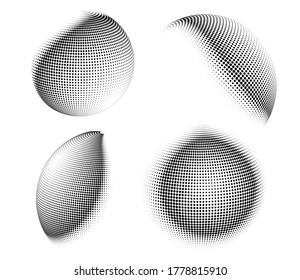 Design elements symbol Editable icon - Halftone circles, halftone dot pattern on white background. Vector illustration eps 10 frame with black abstract random dots for technology, electronic