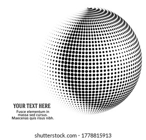 Design elements symbol Editable icon - Halftone circles, halftone dot pattern on white background. Vector illustration eps 10 frame with black abstract random dots for technology, electronic