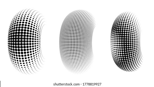 Design elements symbol Editable icon Halftone dot square pattern on white background. Vector illustration eps 10 frame with black random dots. Round border Icon using halftone circle dots texture