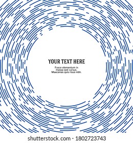 Design elements symbol Editable icon Halftone dot streak pattern on white background. Vector illustration eps 10 frame with color random dots. Round border Icon using halftone line dots texture