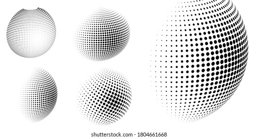 Design elements symbol Editable icon - Halftone circles, halftone dot pattern on white background. Vector illustration eps 10 frame with black abstract random dots for technology, electronic