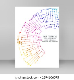 Design elements symbol Editable icon Halftone circle pattern black on white background. Vector illustration eps 10 with random dots. Dot data graphic form for booklet layout page, newsletters, banner
