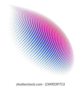 Design elements symbol Editable icon - Halftone dot pattern on white background. Vector illustration eps 10 frame with black abstract random dots for technology, big data