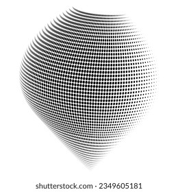 Design elements symbol Editable icon - Halftone dot pattern on white background. Vector illustration eps 10 frame with black abstract random dots for technology, big data