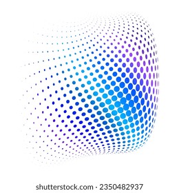 Design elements symbol Editable icon - Halftone dot pattern on white background. Vector illustration eps 10 frame with black abstract random dots for technology, big data