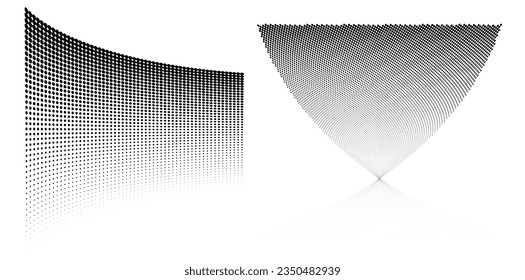 Design elements symbol Editable icon - Halftone dot pattern on white background. Vector illustration eps 10 frame with black abstract random dots for technology, big data