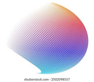 Design elements symbol Editable icon - Halftone circles, halftone dot pattern on white background. For background for Big Data, Data Flow, Cybersecurity, Science or Finance for banner, web-design