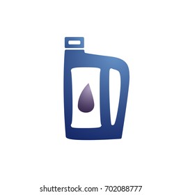 Design elements symbol for Editable icon - Includes silhouette Canister engine oil with drop sign monochrome color, isolated on white background. Vector illustration eps 10 for infographic company