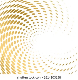 Design elements symbol effect dots fingerprint - Editable icon - silhouette heart, isolated gold on white background. Dotted outline style Vector illustration eps 10 emblem for Valentines day, wedding