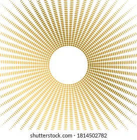Design elements symbol effect dots fingerprint - Editable icon - silhouette heart, isolated gold on white background. Dotted outline style Vector illustration eps 10 emblem for Valentines day, wedding