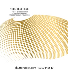 Design elements symbol effect dots fingerprint - Editable icon - silhouette heart, isolated gold on white background. Dotted outline style Vector illustration eps 10 emblem for Valentines day, wedding