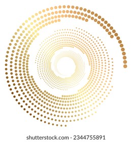 Design elements symbol effect dots fingerprint - Editable icon - silhouette heart, isolated gold on white background. Dotted outline style Vector illustration eps 10 emblem for Valentines day, wedding