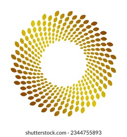 Design elements symbol effect dots fingerprint - Editable icon - silhouette heart, isolated gold on white background. Dotted outline style Vector illustration eps 10 emblem for Valentines day, wedding