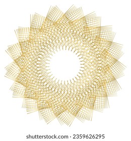 Design elements symbol effect dots fingerprint - Editable icon - silhouette heart, isolated gold on white background. Dotted outline style Vector illustration eps 10 emblem for Valentines day, wedding