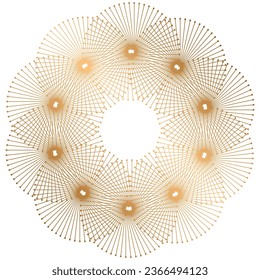 Design elements symbol effect dots fingerprint - Editable icon - silhouette heart, isolated gold on white background. Dotted outline style Vector illustration eps 10 emblem for Valentines day, wedding