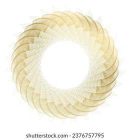Design elements symbol effect dots fingerprint - Editable icon - silhouette heart, isolated gold on white background. Dotted outline style Vector illustration eps 10 emblem for Valentines day, wedding
