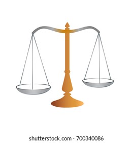 Design elements symbol for Legal & law firm. Colors sign legal law gold Scales of the goddess of justice. Vector illustration eps 10. Can be used for cover page brochure lawyer office, notary company