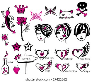 Design elements and symbols.